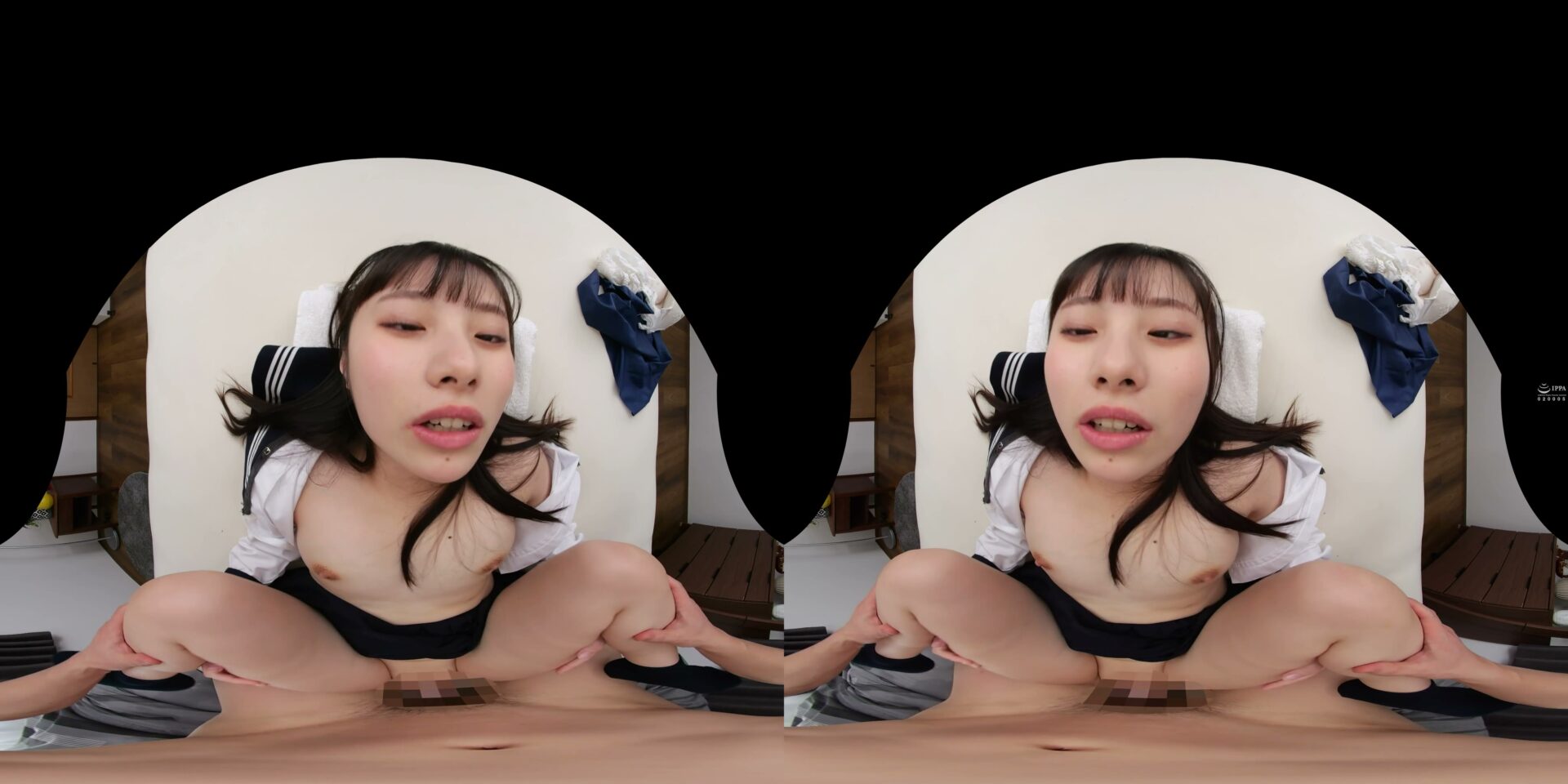 気持ちイイと絶頂アへ顔白目になる色白小柄制服女子のキツキツおま〇こに大人ち〇ぽスローピストン調教で潮吹きおま〇こが完成 松井日奈子 003